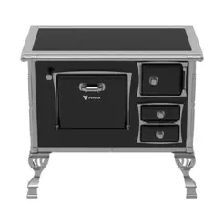 Fogão a Lenha N1 GII Premium Venax N1GII-PT-CVD-E Preto Esquerda