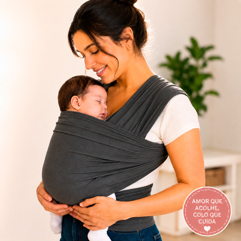 Sling Canguru Para Bebê Antiqueda Ajustável e Super Confortável Wrap Sling Canguru para Bebês