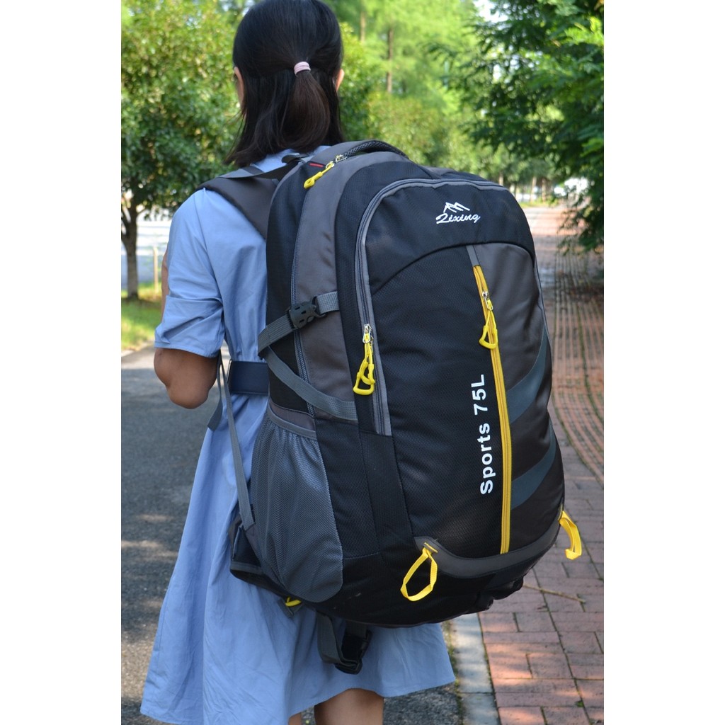 Oxford pano 75L Super grande capacidade montanhismo saco mochila masculina saco de viagem Extra grande mochila saco de b