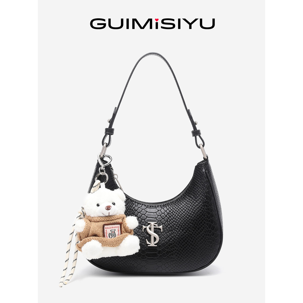 STK bolsa de fuga de cobra branca, bolsa crescente de alta qualidade, Casual, bolsa mensageiro de ombro, axilas, bolsa f