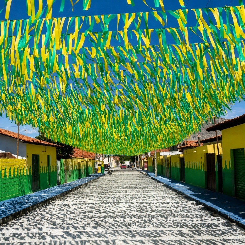 50 metros de Rabiola de Enfeite para Copa do Mundo Verde e Amarela, Rumo ao Hexa Brasil.
