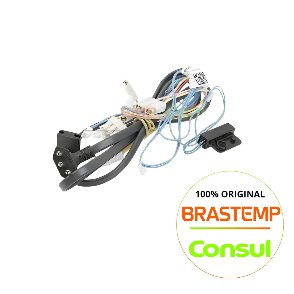 CHICOTE REDE ELÉTRICA SUPERIOR LAVADORA BRASTEMP ORIGINAL - W11478964 - CWB09 - CWH11