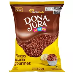Flocos Granulado de Chocolate Macio Dona Jura 500g - Cacau Foods