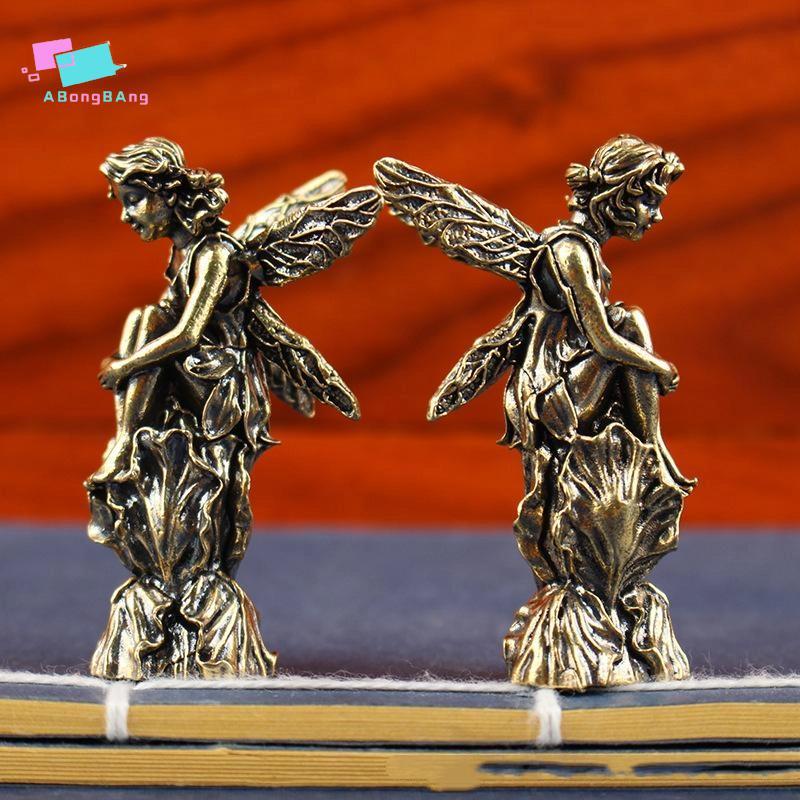 Abongbanghn Deus Do Amor Cupido Estátua Pequenos Ornamentos De Bronze Estatuetas Anjo Da Guarda Decorações De Mesa Acess