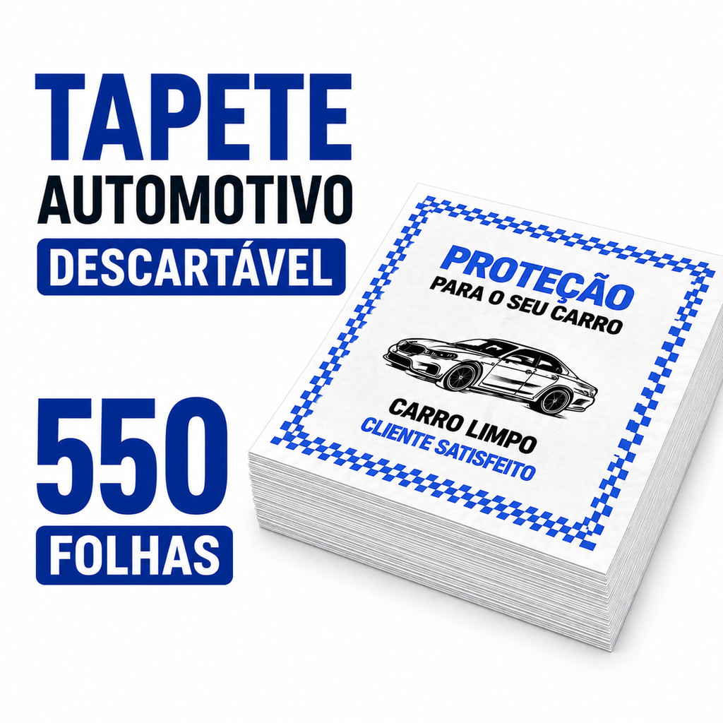 Tapete Automotivo Descartável 550 Folhas Lava Rápido Profissional