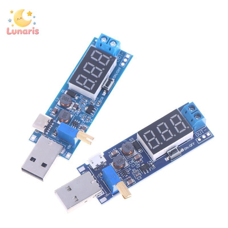 Lunaris USB Step UP/Down Módulo De Fonte De Alimentação Conversor De Impulso DC-5V Para DC1.2V-24V Saída Ajustável Novo