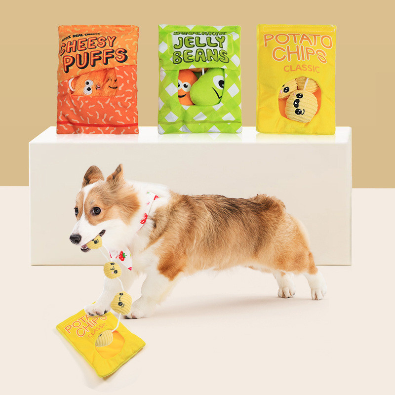 Brinquedos Engraçados para Cães, Brinquedos de Pelúcia Recheados, Brinquedos Sonoros Resistentes a Mordidas para Animais