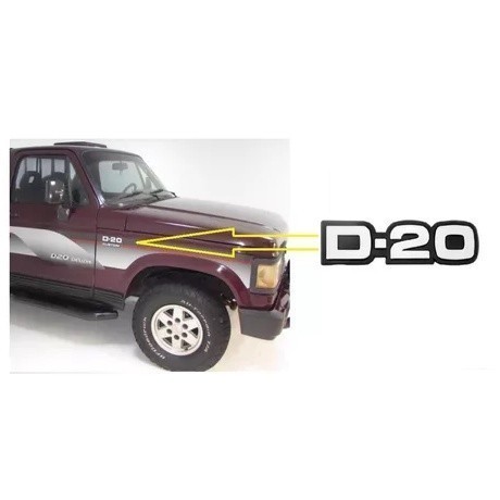 Emblema Chevrolet D20 Letreiro Cromado