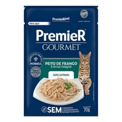 Ração Úmida Premier Gourmet Gatos Adultos Frango 70g