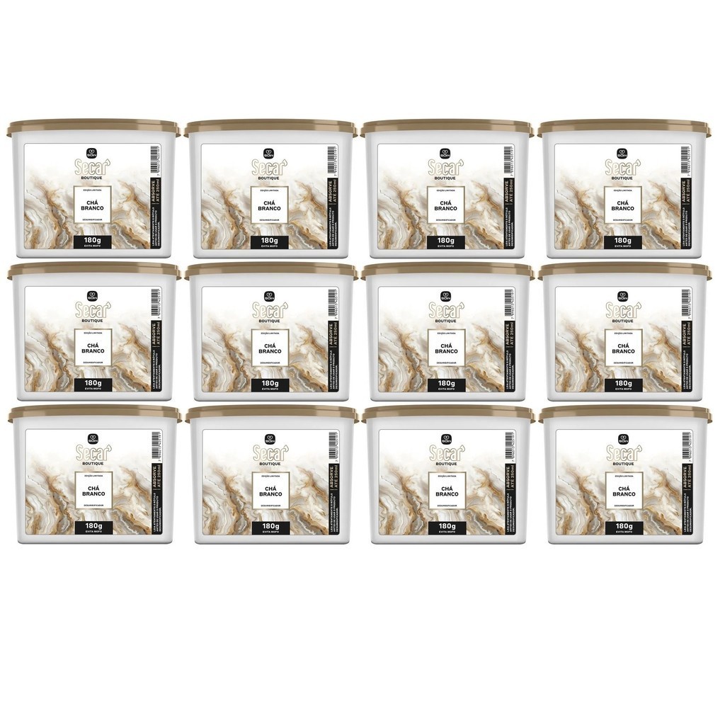12 Evita Mofo Secar - Chá Branco 180g anti mofo Desumidificador Ambientes