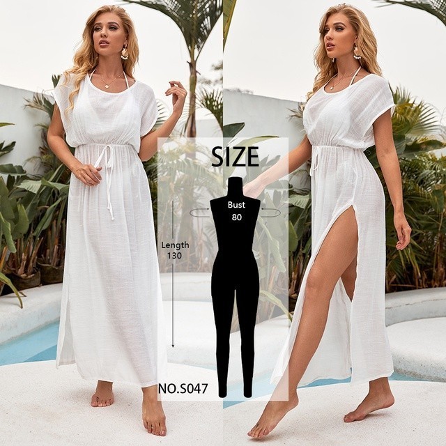 Sexy Feminino Verão Bikini Cover-Up Vestido De Malha Renda Floral Mini Manga Curta Pura Transparente Longo Topos Fishnet