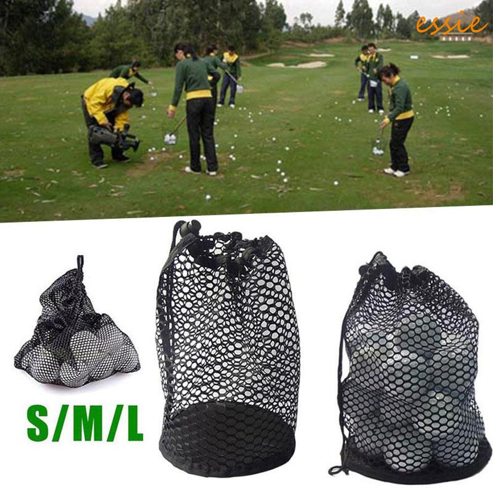 ESSIEBR Sacos De Bola De Golfe Esportes Malha Net Para Ginásio Preto Acessórios De 16/32/56 Saco De Armazenamento