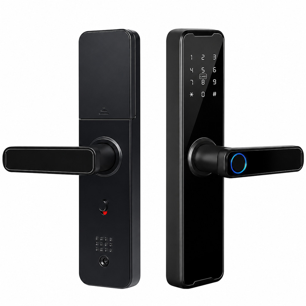 Fechadura Eletrônica Digital Biometria Senha Numérica Cartão Porta Casa Escritório SIGMA-FE05