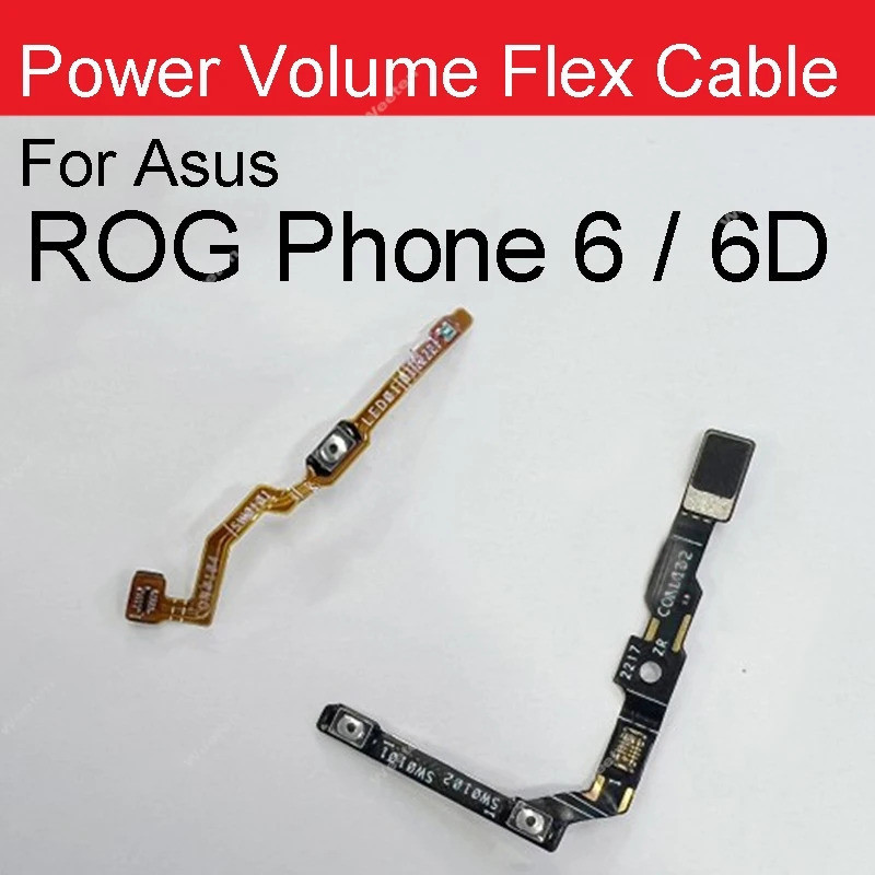Cabo Flexível do Botão de Volume e Ligar/Desligar para Asus ROG Phone 6 ZS630KL Rog 6D 6Pro, Peças de Fita Flexível para