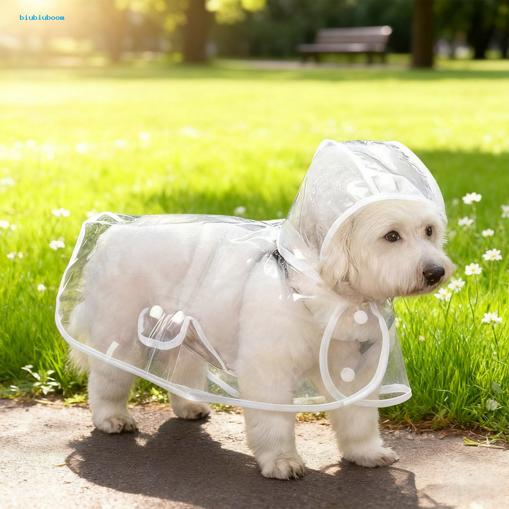 Capa De Chuva Para Cães Com Furo Trela Oculta Poncho Impermeável Versátil E Elegante Pequenos A Grandes , Perfeita Dias Chuvosos