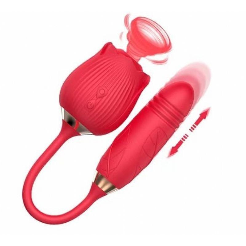 Vibrador Rosa 2 em 1 Estimulador vibrador vai e vem Clitoriano Vagina e Anal Recarregável+ZhengLed+ em Oferta na Shopee