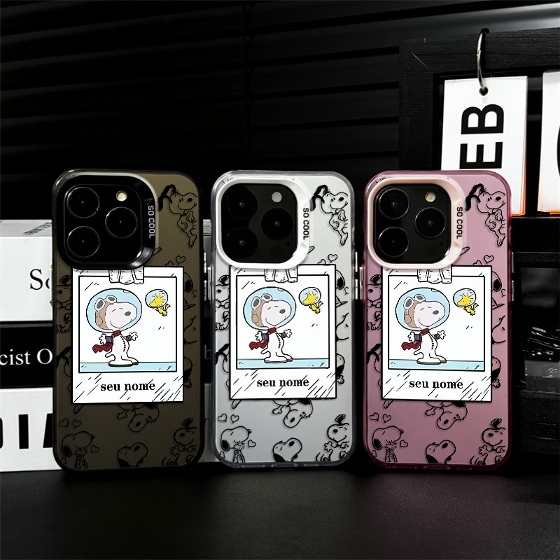 Capinha de celular personalizada anti impacto De Estampa fofa do Snoopy para Samsung Galaxy A15 A14 A13 A54 A30 Capa