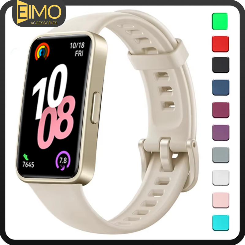 Pulseira De Silicone Para Relógio Smartwatch Huawei Band 10 9 8 7 6/NFC/ 6 Pro/Honor Band 6 7 Strap Band Acessórios