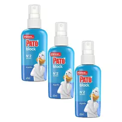 Kit 3 Odorizadores Sanitários Líquido Pato Block Algodão 60ml Spray
