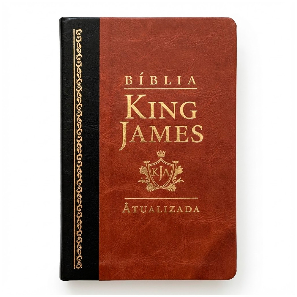 Bíblia King James Atualizada Slim | KJA | Letra Normal | Marrom e Preta