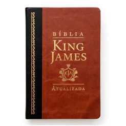 Bíblia King James Atualizada Slim | KJA | Letra Normal | Marrom e Preta