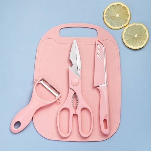 Conjunto Utensílios Cozinha 4 Peças Silicone Antiaderente Resistente Prático Colorido Sortido