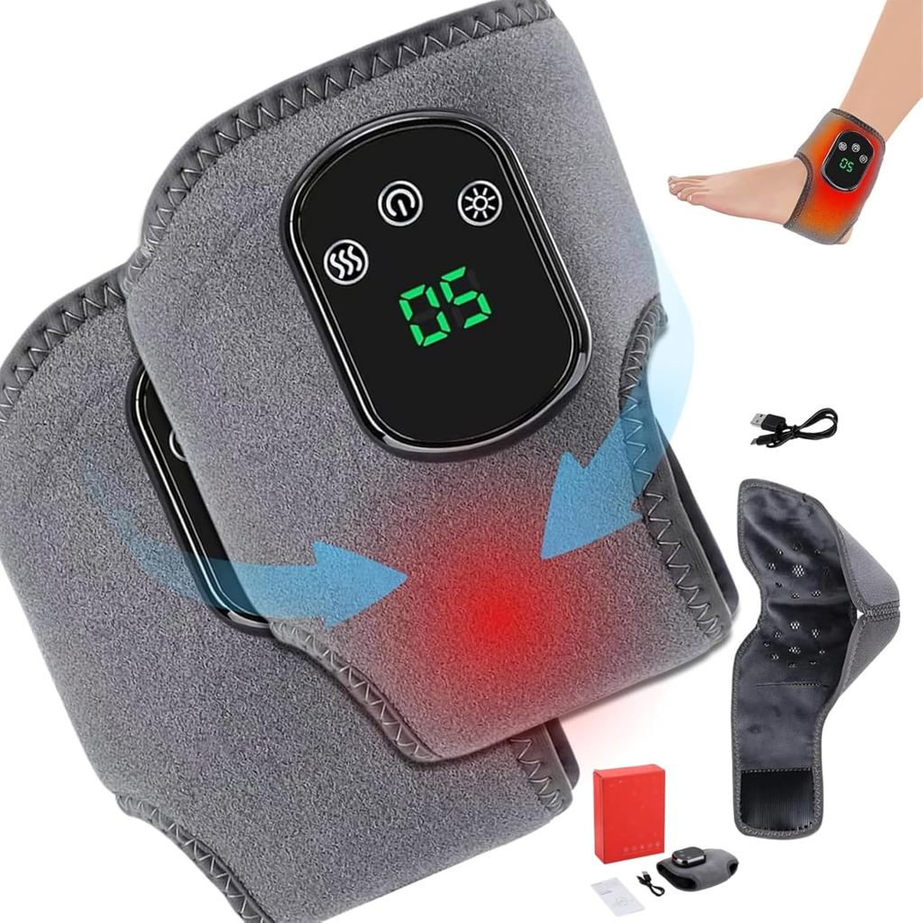 Massageador de Pés, Massageador Elétrico Portátil Sem Fio para Neuropatia, Massagem Personalizável com 3 Modos de Vibraç