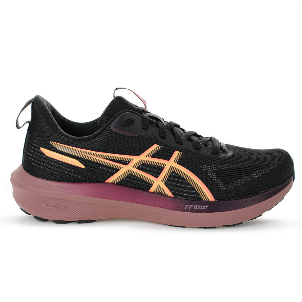 Tênis Asics GT 1000 14 Preto Laranja e Roxo - Feminino