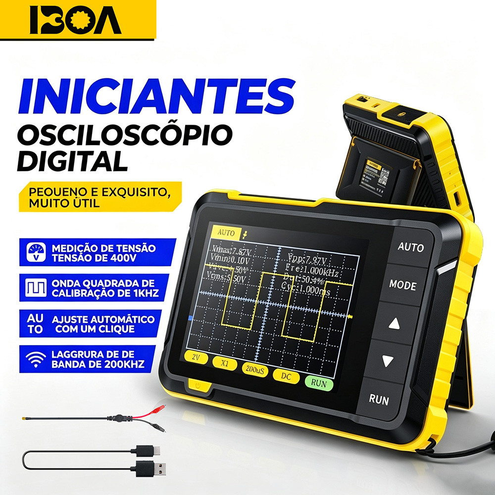 Osciloscópio Pequeno Portátil, Osciloscópio Digital Portátil, Ensino E Manutenção Para Iniciantes