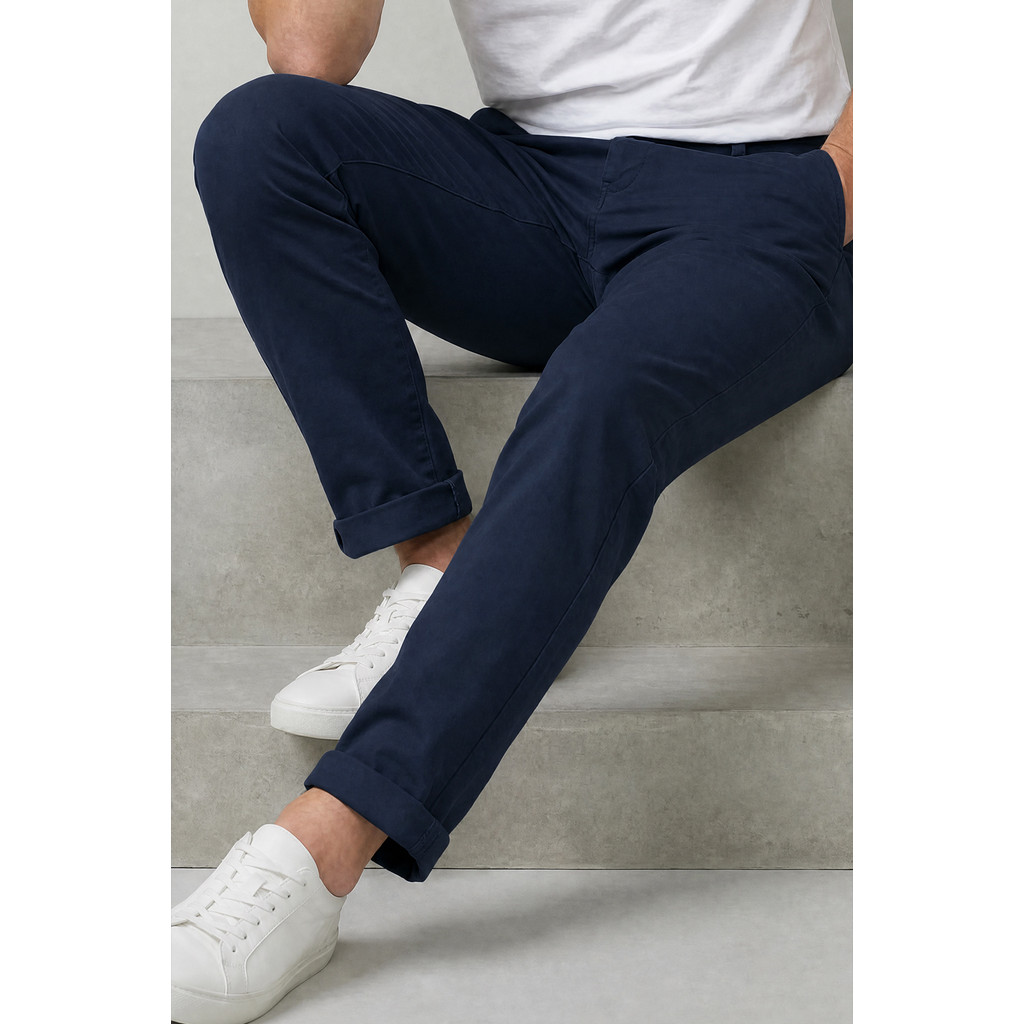 Calça de Sarja Masculina Confortável Polo Wear Marinho