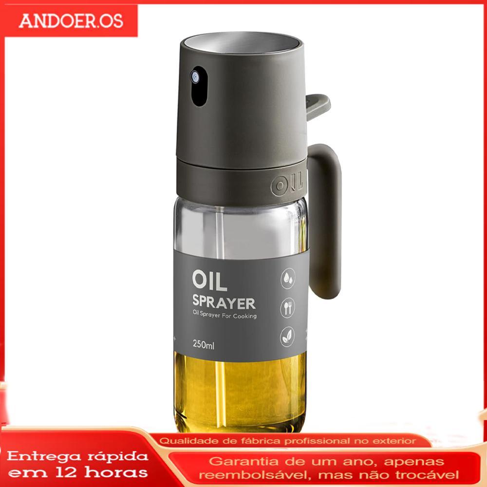 andoer.br-SIP Pulverizador de óleo Walmeck para cozinhar 250ml Frasco spray de vidro de oliva à prova de vazamentos