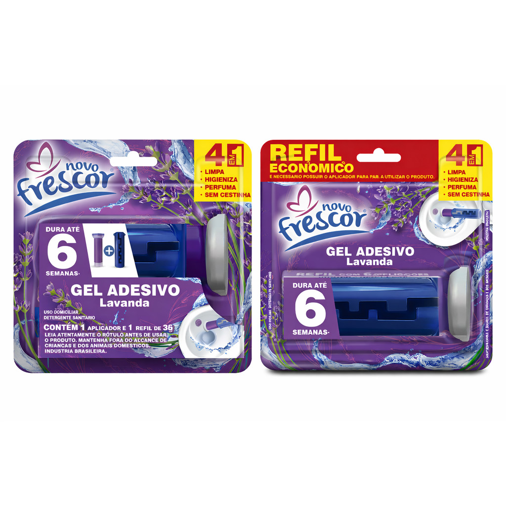 DESODORIZADOR SANITARIO C/ APLICADOR+REFIL LAVANDA NOVO FRESCOR