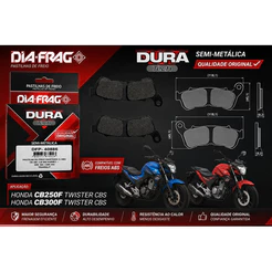 Pastilha Freio Dianteira Cb 250f 300f Twister Diafrag Origin
