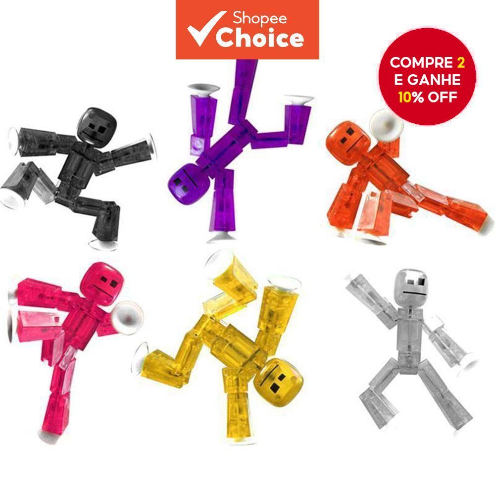 Brinquedo Robô Sucker Stickman Pequeno e Moderno para Crianças - Crie Filme de Animação DIY com StikBot! em Oferta na Shopee