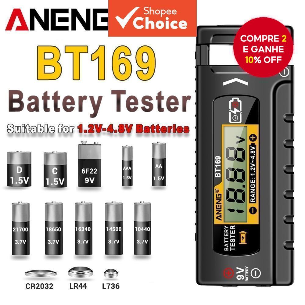 Testador De Nível De Bateria Digital ANENG BT169-Ferramenta Portátil De Plástico ABS Com Múltiplas Medidas E Sem Necessi em Oferta na Shopee