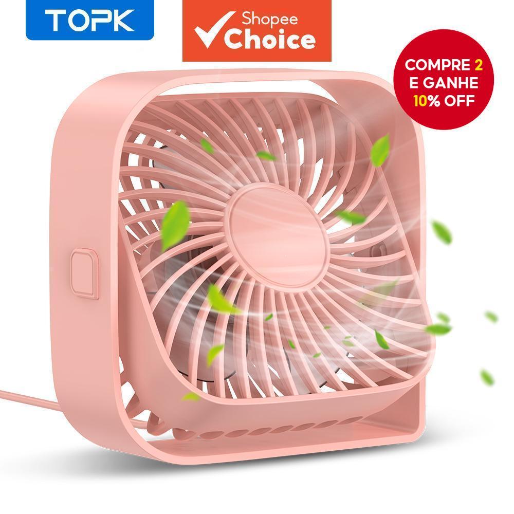 TOPK Ventilador De Mesa USB Portátil Motor Sem Escova De Alta Qualidade Silencioso Alto Fluxo De Ar StylishMini