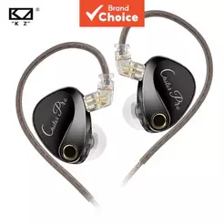KZ Castor Pro Fones de Ouvido com Fio Intra-Auricular para Jogos com Drivers Dinâmicos Duplos Ajustáveis 10 mm