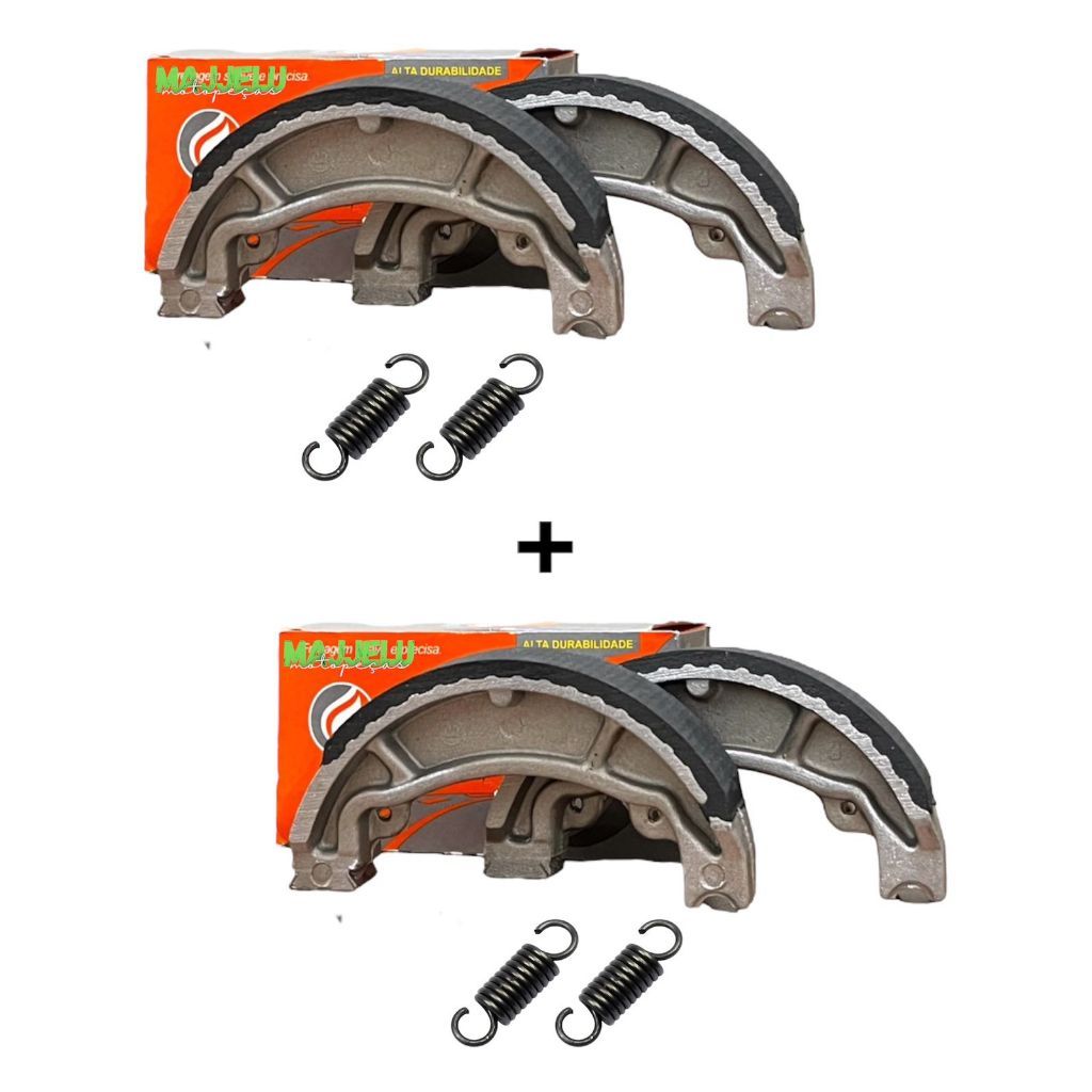 PAR PATIM LONA DE FREIO *0,50* CG TITAN 125 TITAN 150 TITAN 160 FAN 125 150 TRASEIRO + DIANTEIRO + MOLAS FIREBREQ em Oferta na Shopee