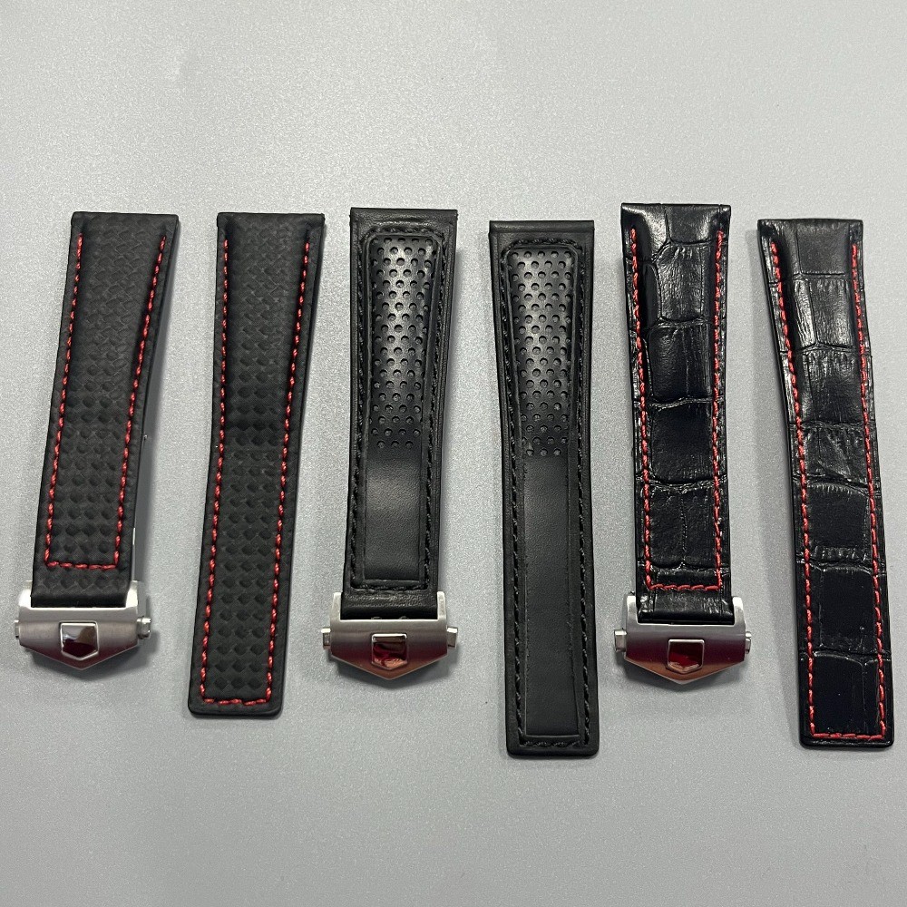 Para 22mm Tag heuer Pulseira De Relógio Couro Genuíno Masculino F1 Super Carlila Camurça Com Fivela