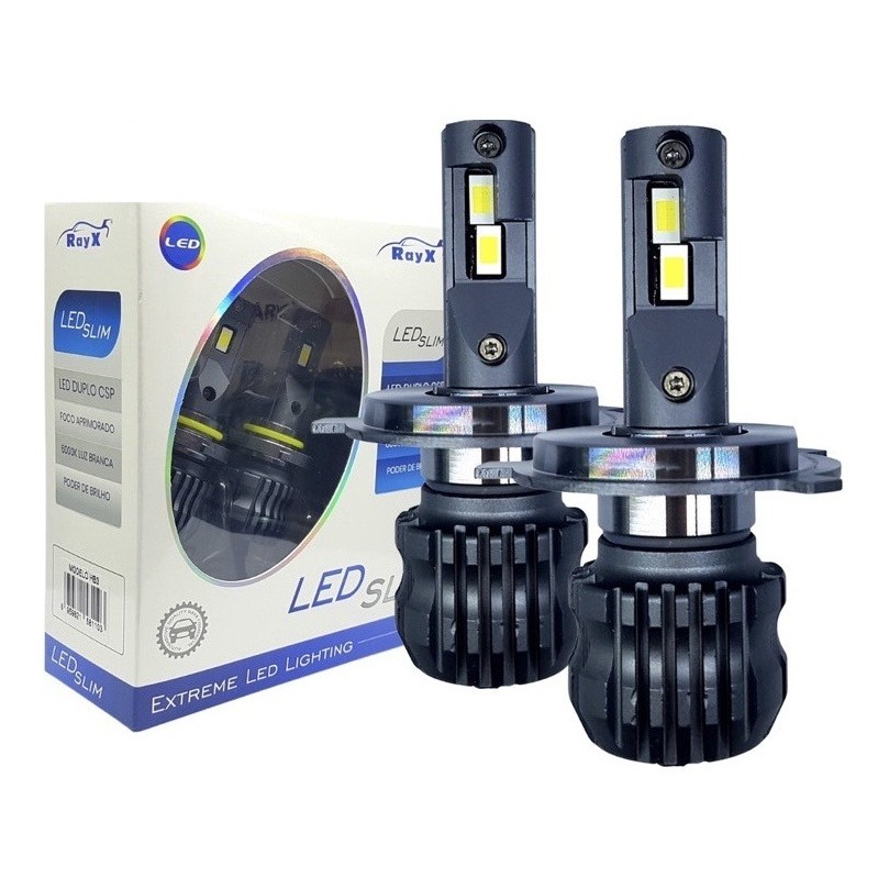 Kit Led Slim Ray X H4 Duplo Csp - 11000 Lumens