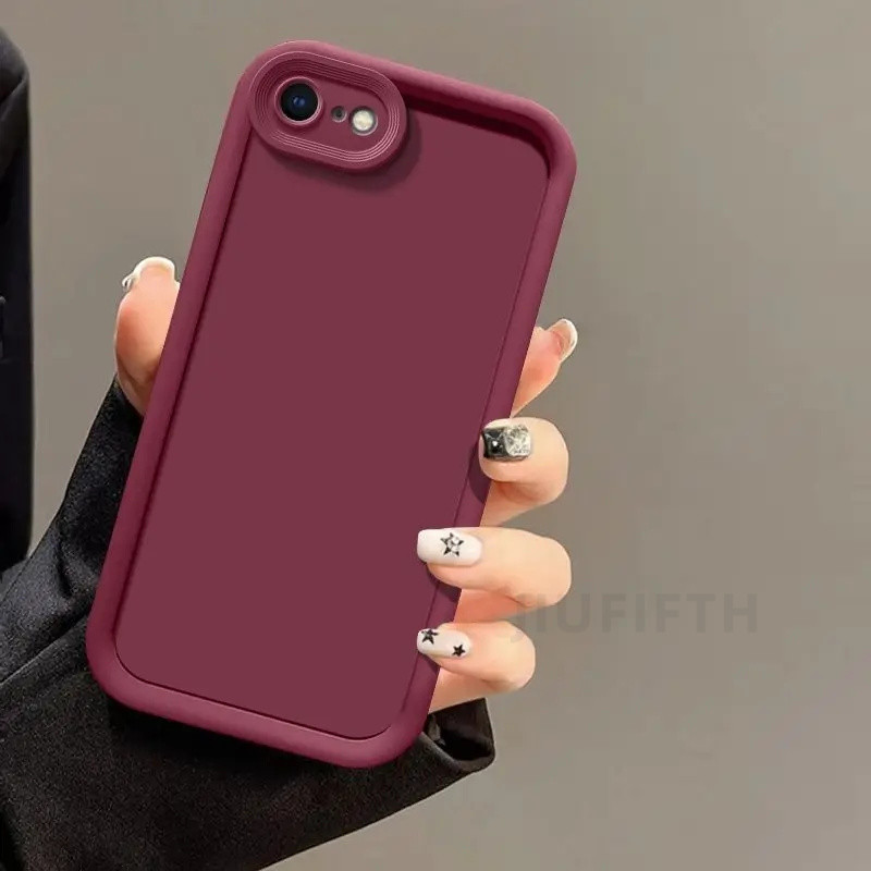Para iPhone 5 Caso Apple 6 6S SE 2016 7 Plus 8 P SE2 SE3 SE4 2024 16E 16 E Silicone Telefone Pára-Choques TPU Capa Macia