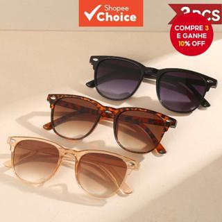 3 Peças de Óculos de Sol Novos para Homens e Mulheres Óculos de Sol Retro da Moda em Oferta na Shopee