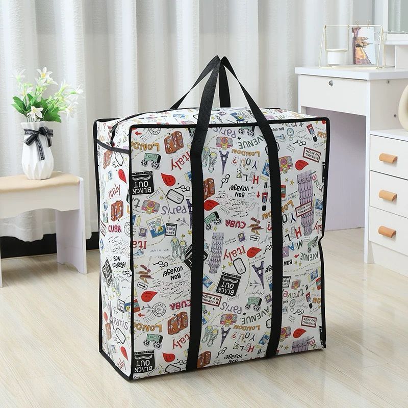 Bolsa Sacolão de Feira com Zíper – Grande, Resistente e Impermeável para Compras
