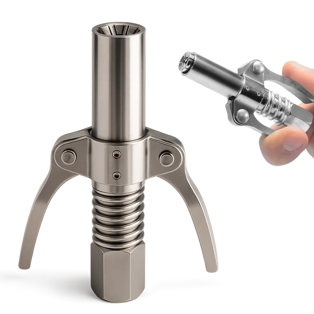 Bico Pistola Engraxadeira Trava Antivazamento Rosca 10mm Engate Rápido Acoplador Engraxadeiras Manuais Elétricas