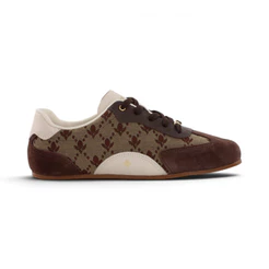 Tênis Cravo e Canella Jacquard Marrom e Dourado - Feminino