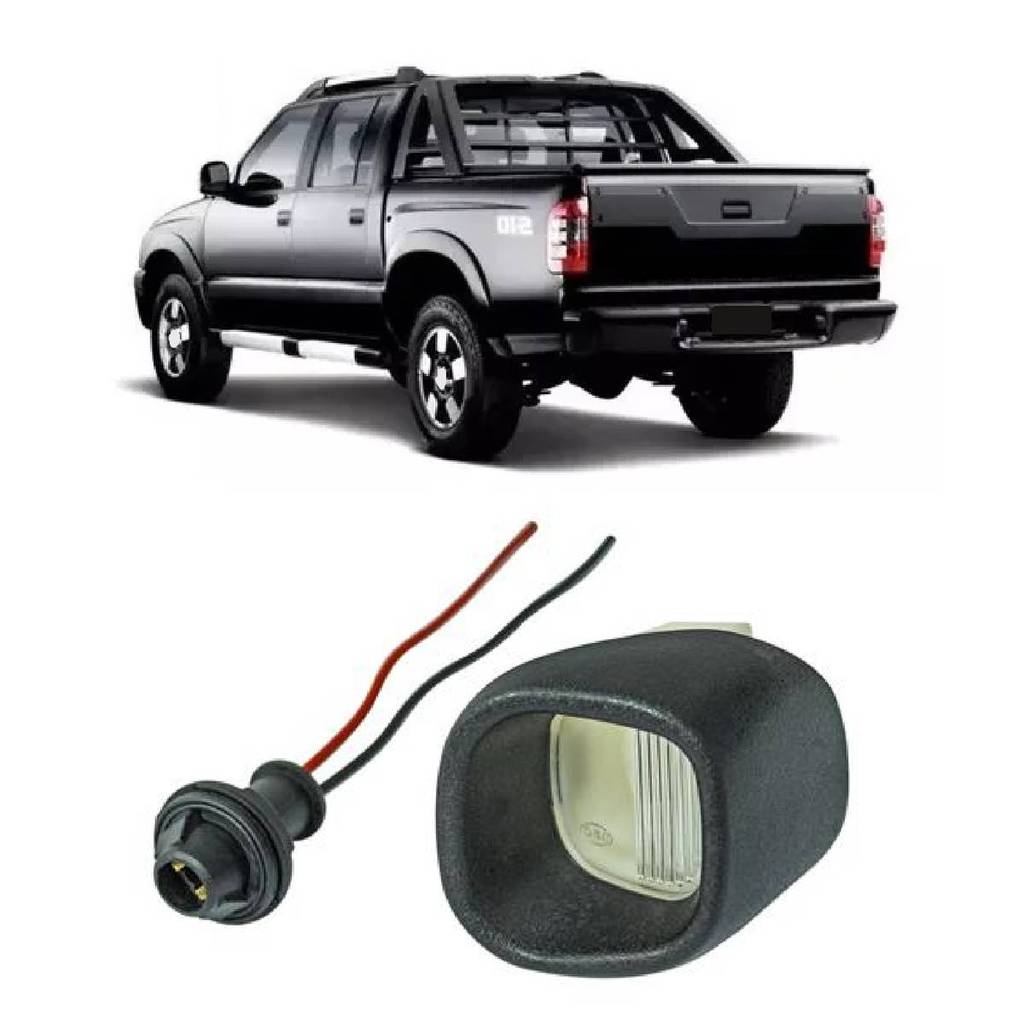 Lanterna Placa Com Soquete S10 2001 2002 Ate 2010 2011 Lado Esquerdo Motorista Luz Placa Traseira
