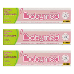 Kit 3 Pomada Assadura Babymed 45g Proteção Bebê Contra Assad