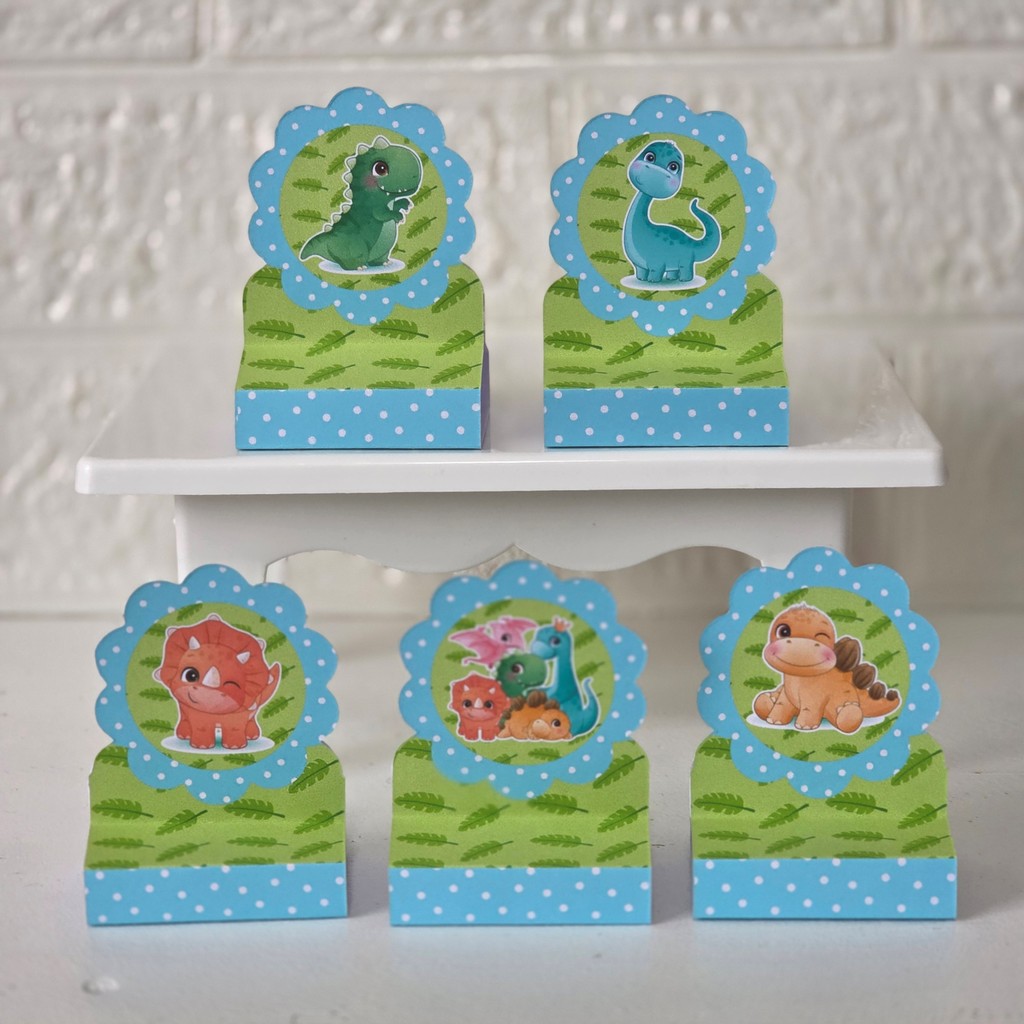 Porta bis duplo Dinossauro Baby - PEGUE E MONTE - kit festa lembrancinhas mimos decoração personalizados