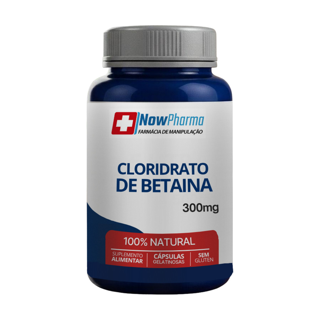 CLORIDRATO DE BETAINA 300MG 120 CAPSULAS MANIPULADO MOW PHARMA
