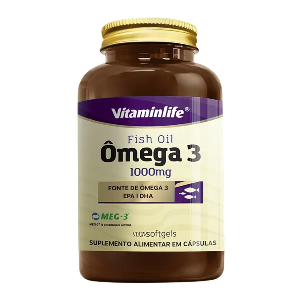 Óleo De Peixe - Ômega 3 1000mg 200 Cápsulas - Vitaminlife